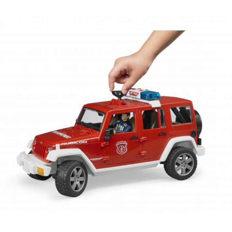 Bruder - Jeep Wrangler Unlimited Rubicon Fire Dept vehicle with fireman (BR2528)