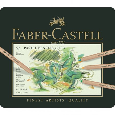 Faber-Castell - Colour pencil Pitt Pastel tin of 24 (112124)