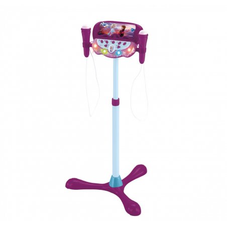 Lexibook compatible - Frozen Adjustable Stand with 2 Mic with Voice Effects, Lights, Speaker with Aux-in (S160FZ)
