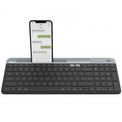 Logitech Slim Multi-Device Wireless Keyboard K580 clavier RF sans fil + Bluetooth Nordique Graphite