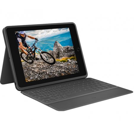 Logitech Rugged Folio Graphite Smart Connector QWERTY Danois, Finlandais, Norvégien, Suédois