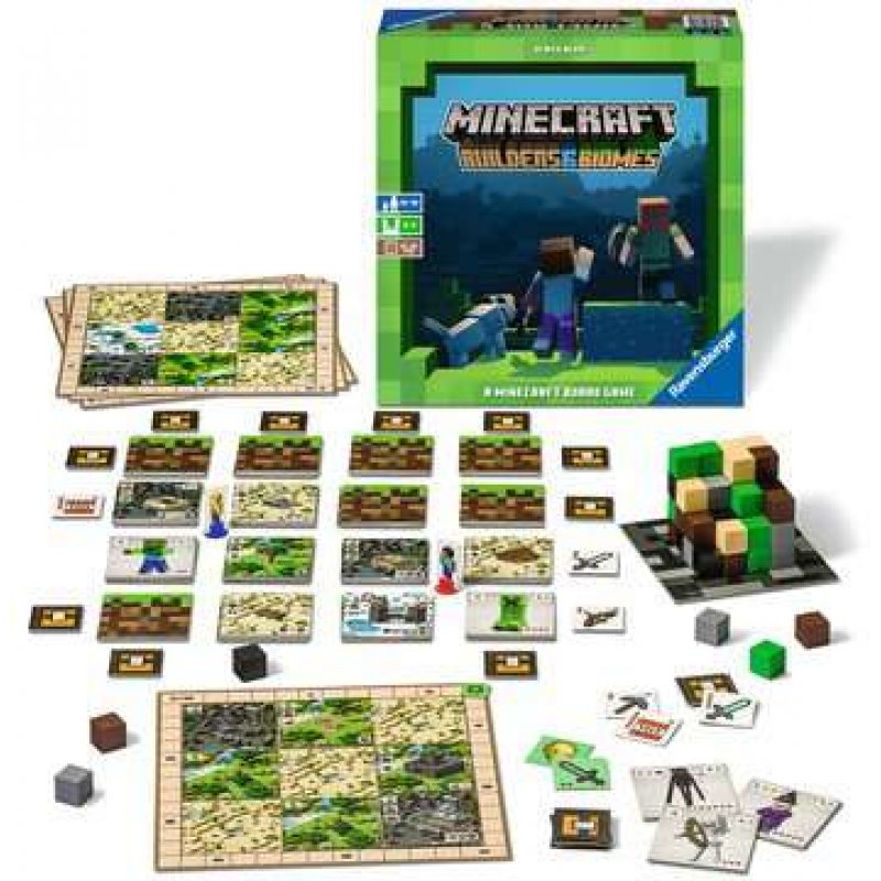 Ravensburger Minecraft: Builders & Biomes Board game Tile-based