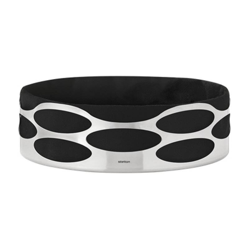 Stelton x-28-3 bread basket Round Steel Black, Silver