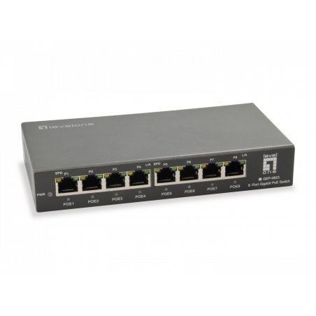 LevelOne GEP-0823 commutateur réseau Gigabit Ethernet (10/100/1000) Connexion Ethernet, supportant l'alimentation via c