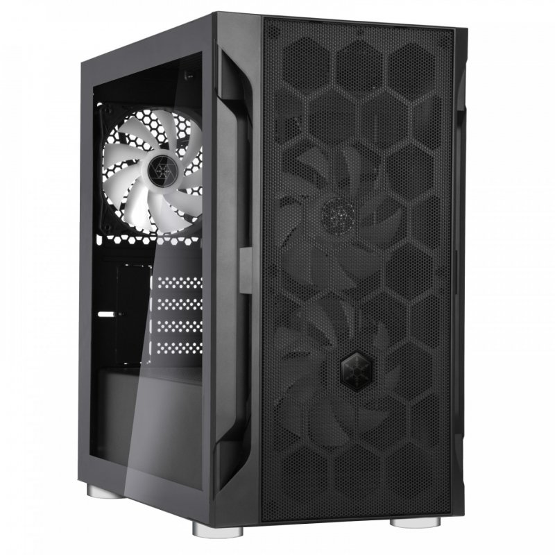 Silverstone Fara H1M Pro Micro-ATX Gehäuse - Tempered Glass, ARGB, schwarz