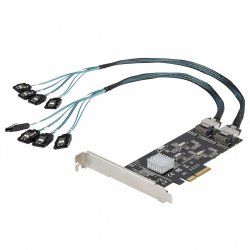CARTE CONTROLEUR SATA PCIE 8 PORTS - PCIE X4 SATA III 6GBPS