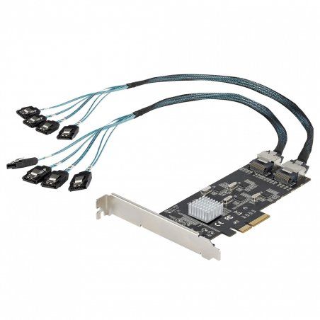 StarTech.com Carte Contrôleur SATA PCIe 8 ports - Carte Extension SATA PCI Express 6Gbps avec 4 Contrôleurs Hôte - Ca