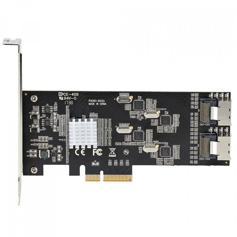 StarTech.com Carte Contrôleur SATA PCIe 8 ports - Carte Extension SATA PCI Express 6Gbps avec 4 Contrôleurs Hôte - Ca
