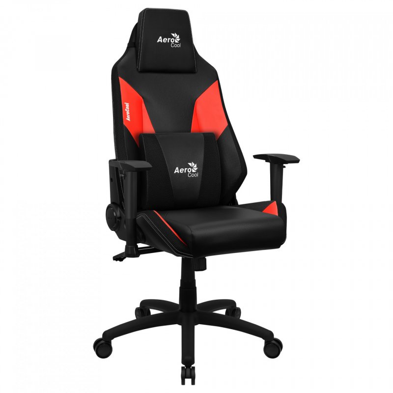 Aerocool ADMIRALBR Professional Gaming Chair, Cushioned Cushions, Air Technology, Black/Red