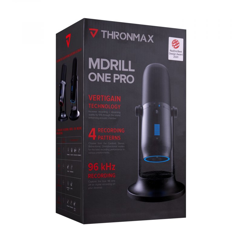Thronmax MDrill One Pro Black Table microphone