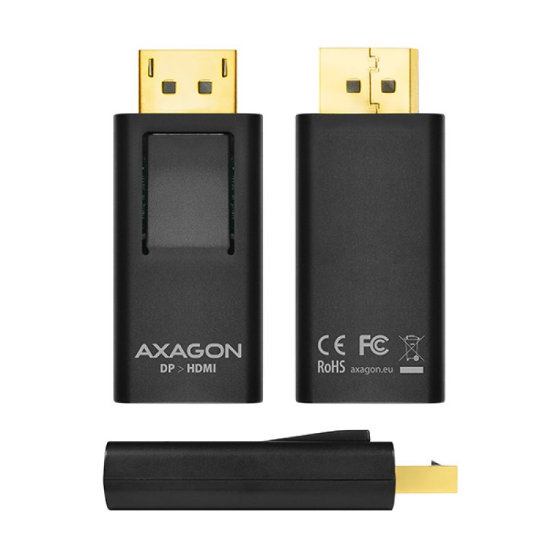 Axagon RVD-HI câble vidéo et adaptateur DisplayPort HDMI Noir