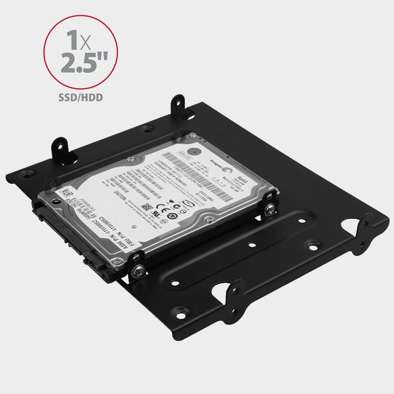 AXAGON compatible RHD-225 Halterahmen für 4x 2,5"/2x 2,5" + 1x 3,5" im 5,25" Slot - schwarz
