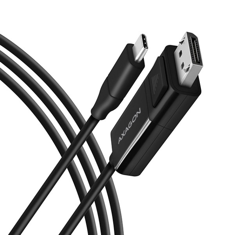 AXAGON compatible RVC-DPC USB-C auf DisplayPort-Kabel, 1,8 m, 4K/60Hz - schwarz