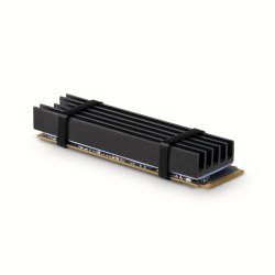 AXAGON compatible CLR-M2L10 passiver M.2-SSD-Kühlkörper - 2280, 10 mm Höhe, Aluminium, schwarz