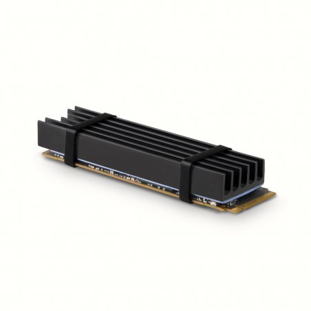 AXAGON compatible CLR-M2L10 passiver M.2-SSD-Kühlkörper - 2280, 10 mm Höhe, Aluminium, schwarz