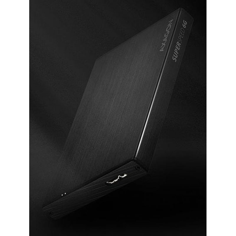 Axagon EE25-XA6 storage drive enclosure HDD/SSD enclosure Black 2.5"