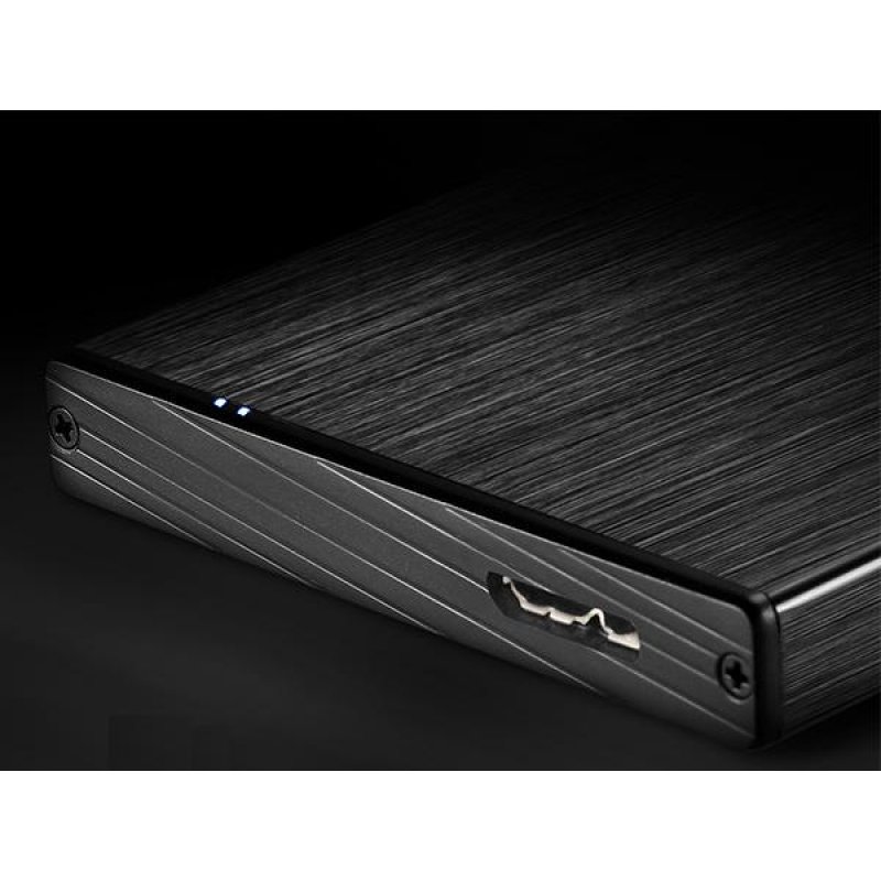 AXAGON compatible EE25-XA6  externes 2,5"-Gehäuse, USB3.0 / SATA 6G, Aluminium - schwarz