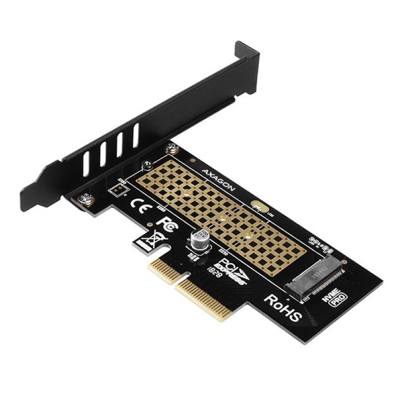 AXAGON compatible PCEM2-N PCIe-3.0-x4-Adapter, 1x M.2-NVMe-SSD, bis 2280 - passive Kühlung