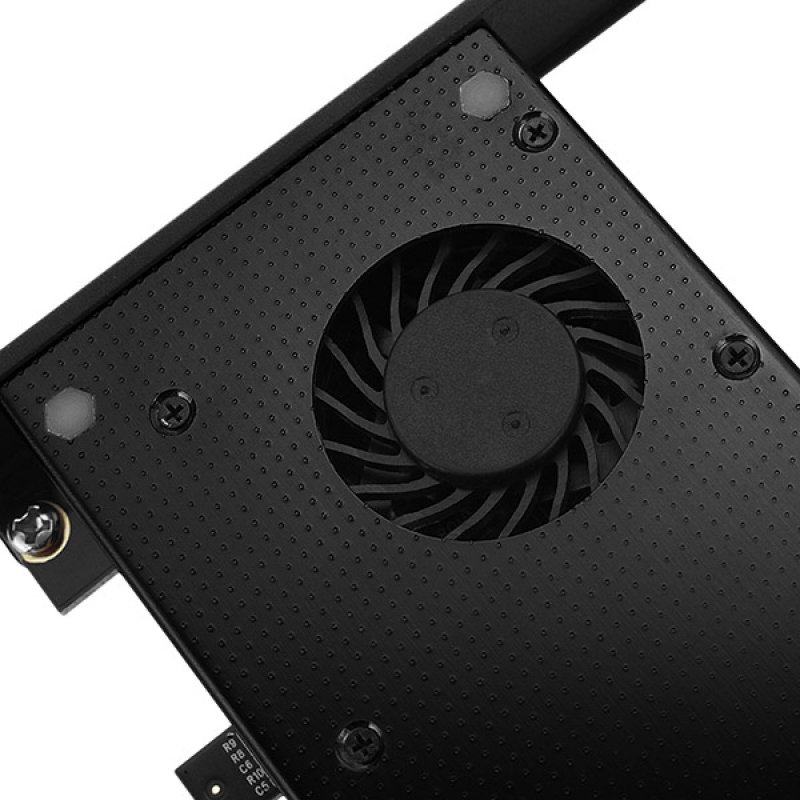 AXAGON compatible PCEM2-DC PCIe-3.0-x4-Adapter, 1x M.2-NVMe- und 1x M.2-SATA-SSD, bis 22110 - aktive Kühlung