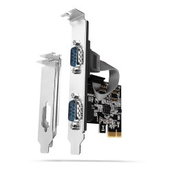 AXAGON compatible PCEA-PSN PCIe-Adapter mit 2x Seriell-Ports - ASIX AX99100 Chipsatz