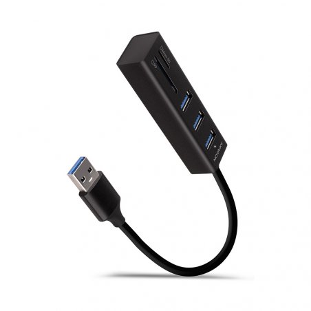 AXAGON compatible HMA-CR3A Multiport-Hub, USB 3.0 Typ A, Gbit-LAN, 3x USB-A, SD, microSD