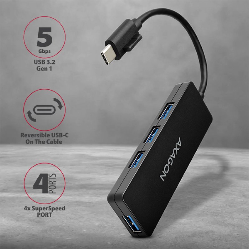 Axagon SuperSpeed USB-C SLIM hub