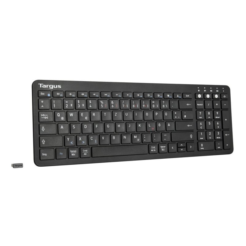 Targus AKB863DE clavier Bluetooth QWERTZ Allemand Noir