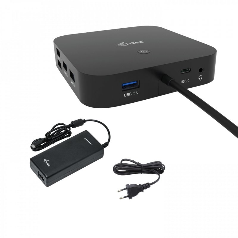 I-TEC USB-C HDMI DP DOCK PD100W 2X LCD DOCK + CHARGER-C112W