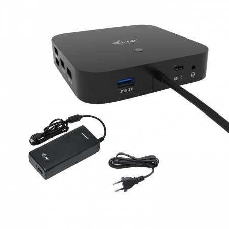 I-TEC USB-C HDMI DP DOCK PD100W 2X LCD DOCK + CHARGER-C112W