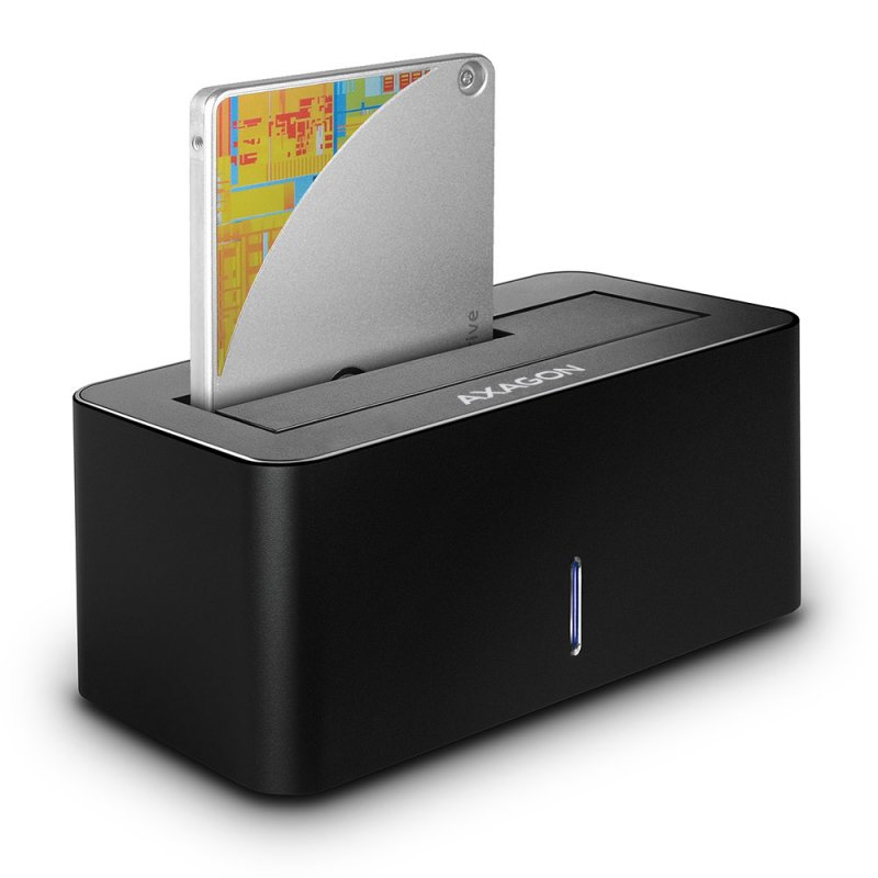 AXAGON compatible ADSA-ST Dockingstation, USB 3.0, 1x 2,5"/3,5" SSD/HDD, SATA 6 - schwarz