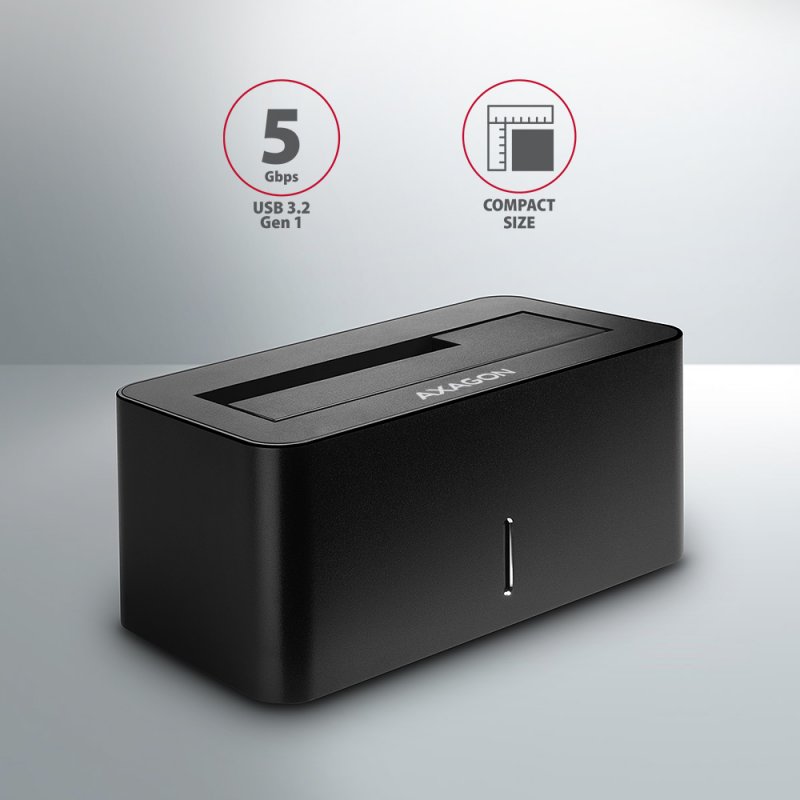 Axagon ADSA-SN Station d'accueil de disques de stockage USB 3.2 Gen 1 (3.1 Gen 1) Type-A Noir
