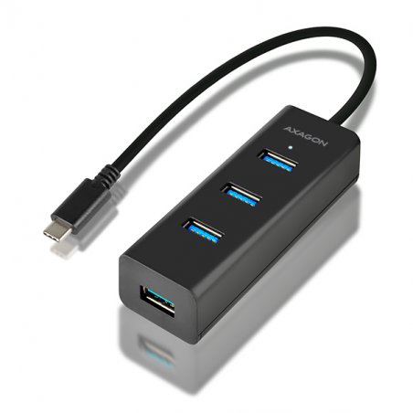 Axagon HUE-S2C hub & concentrateur USB 3.2 Gen 1 (3.1 Gen 1) Type-A 5000 Mbit/s Noir