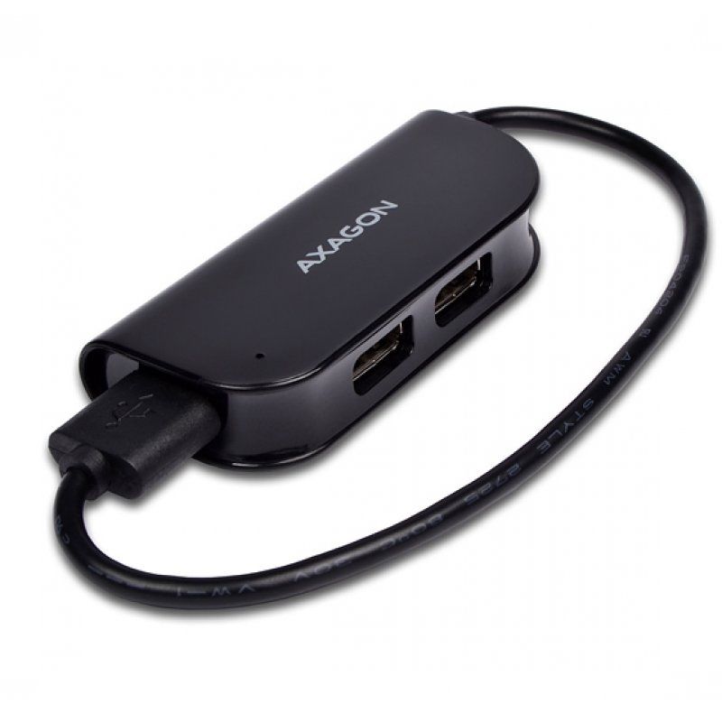 Axagon HUE-X4B hub & concentrateur USB 2.0 480 Mbit/s Noir