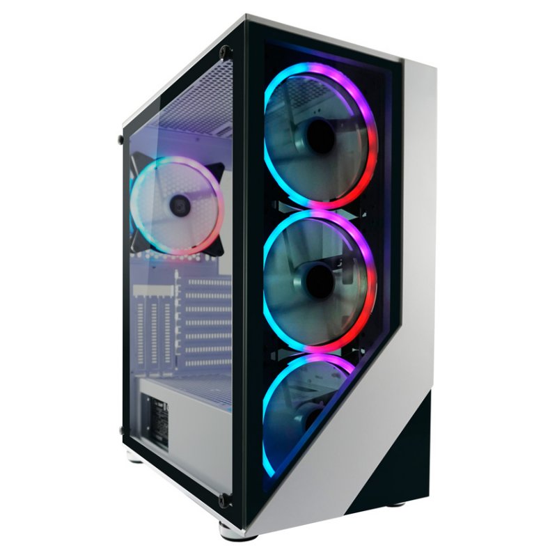 LC-Power Gaming 803W Midi Tower Noir, Blanc