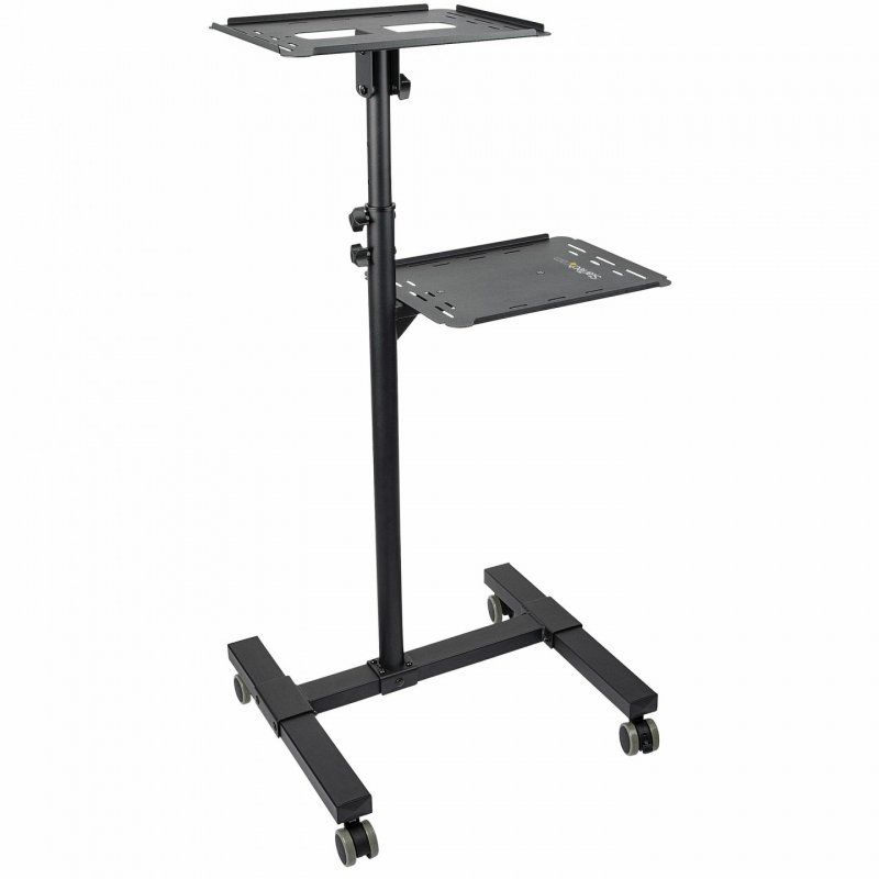 StarTech.com Mobile Projector and Laptop Stand/Cart - Heavy Duty Portable Projector Stand (2 Shelves, hold 22lb/10kg eac