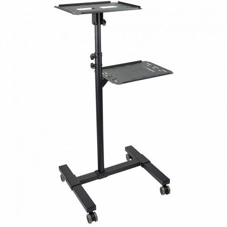 StarTech.com Mobile Projector and Laptop Stand/Cart - Heavy Duty Portable Projector Stand (2 Shelves, hold 22lb/10kg eac