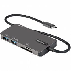 StarTech.com Adaptateur Multiport USB-C - USB Type C vers HDMI 4K, Alimentation 100W Passthrough, SD/MicroSD, Hub USB 3 