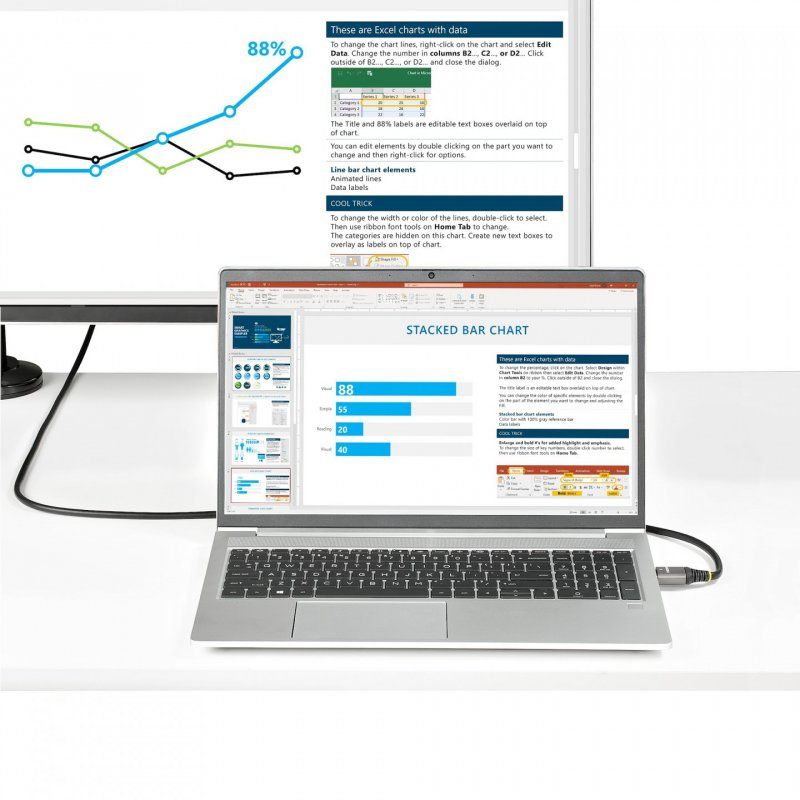 StarTech.com 10ft (3m) HDMI 2.1 Cable 8K - Certified Ultra High Speed HDMI Cable 48Gbps - 8K 60Hz/4K 120Hz HDR10+ eARC -