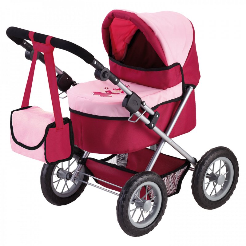 Bayer - Dolls Pram - Trendy - Red/Pink (13014AA)