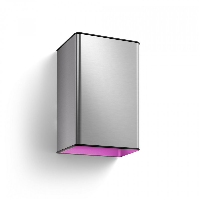 Philips compatible Hue - Resonate Wall Light - Hue Outdoor - Inox - White & Color Ambiance