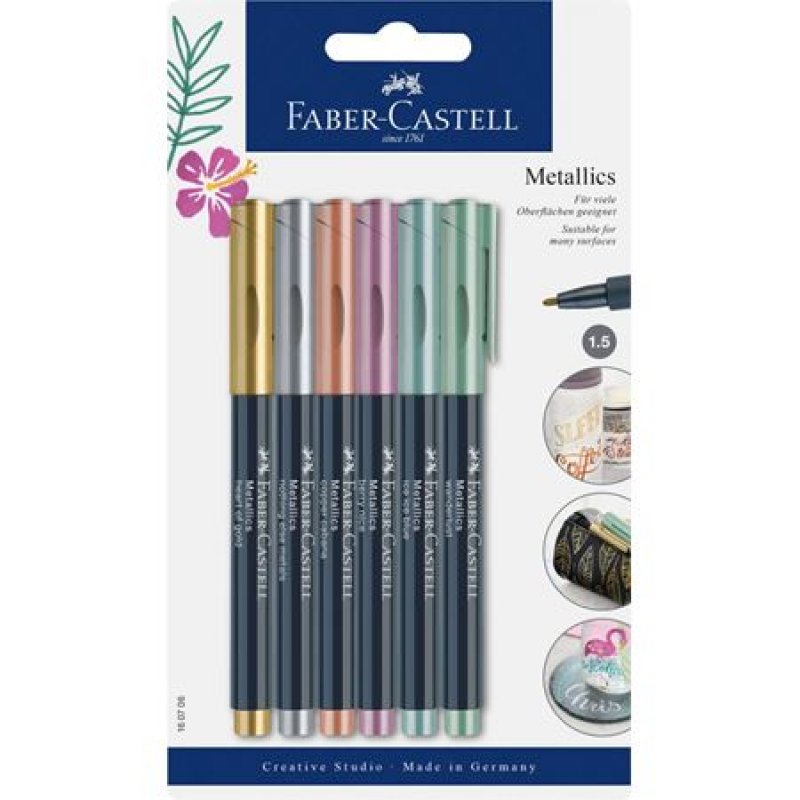 Faber-Castell - Metallics Marker,  6 pc (160706)