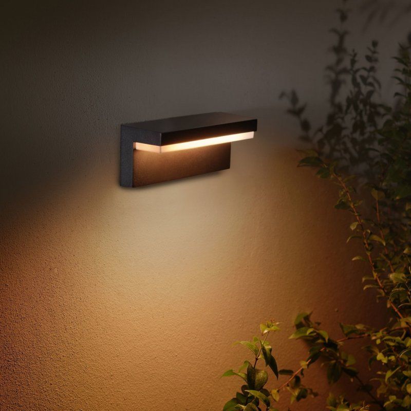 Philips compatible Hue - Nyro Outdoor Wall Light - White & Colour Ambiance