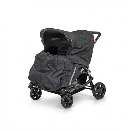 BabyTrold 21-17 couvre-jambe de poussette pour bébé Raincover Nylon Noir