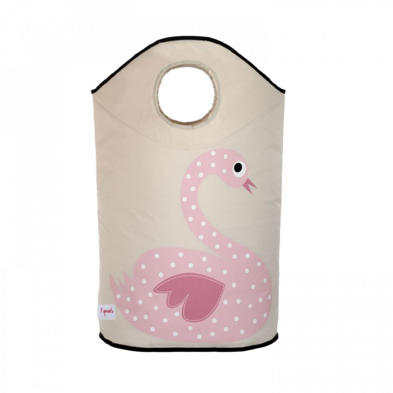 3 Sprouts compatible - Laundry Hamper - Pink Swan