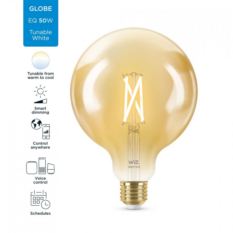 WiZ Filament Globe Amber 50W G125 E27