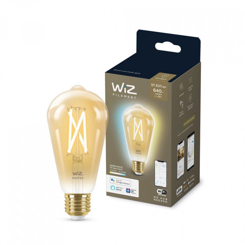 WiZ - ST64 Amber bulb E27 Tunable white - Smart Home