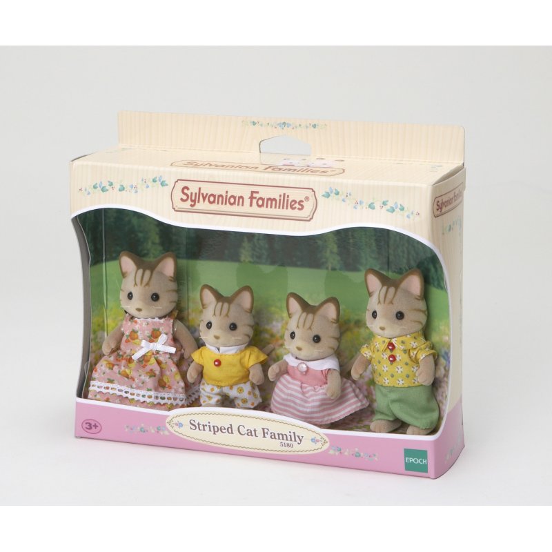 Sylvanian Families Striped Cat Family