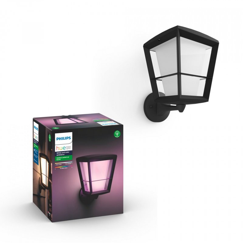 Philips compatible Hue - Econic Up Wall Lantern Outdoor - White & Color Ambiance