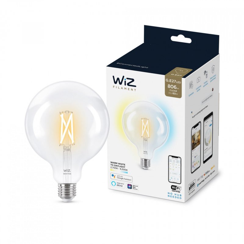 WiZ Filament Globe clear 6.7W (Eq.60W) G125 E27