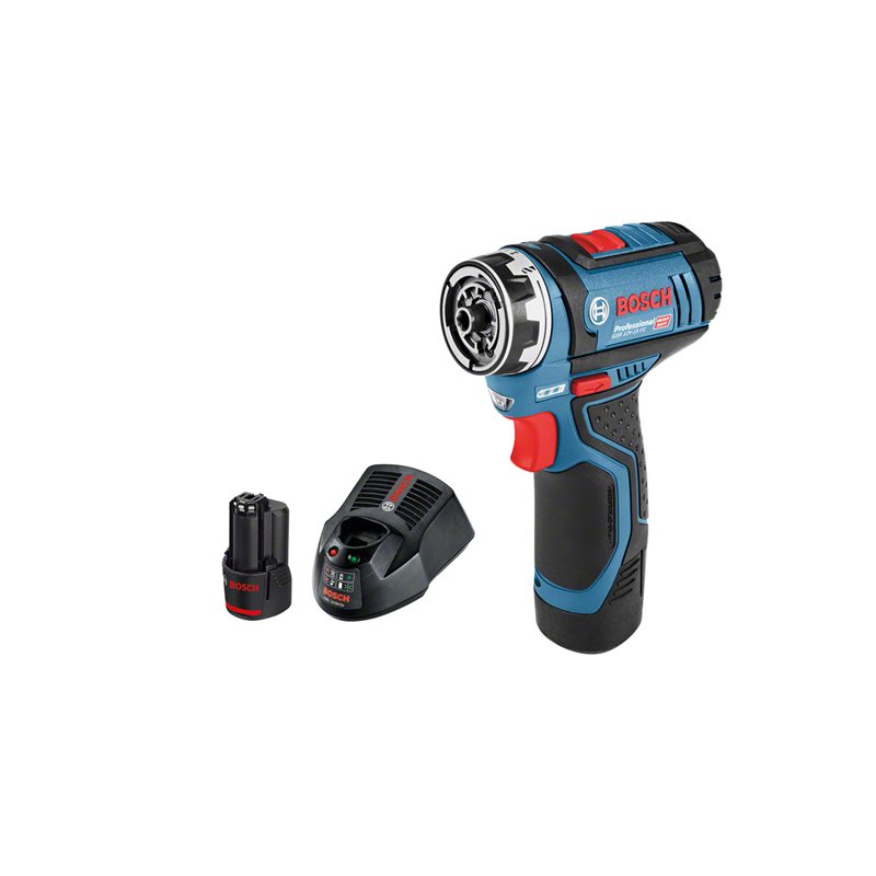 Bosch GSR 12V-15 FC Professional 1300 RPM Keyless 600 g Black, Blue